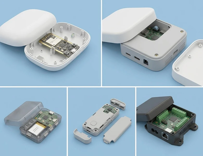Sleek 3D printed plastic outer casing prototype built for consumer electronic devices