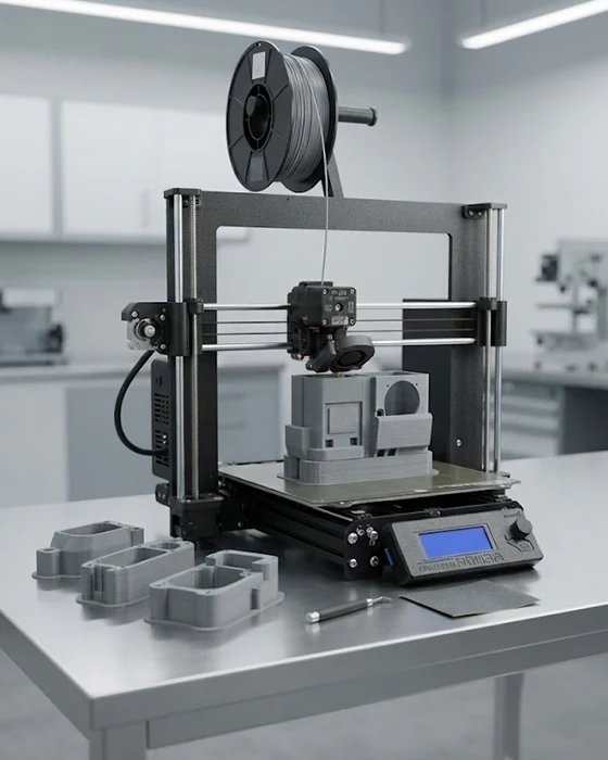 Industrial FDM 3D printed thermoplastic enclosure prototype built for structural testing