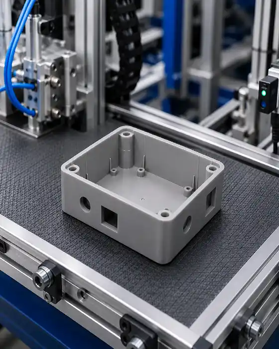 Injection molded plastic part for electronic enclosure design and prototyping in Bangalore, IndiaSheet Metal Enclosure Panel