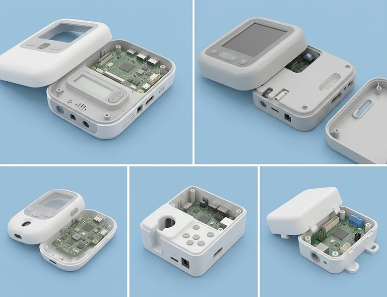 High precision custom plastic enclosure prototype designed for medical device housing