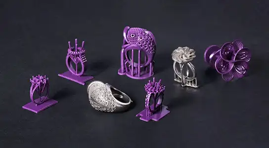 SLA 3D printing and vacuum casting in Coimbatore for precise jewelry molds, patterns, and sample models