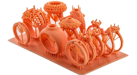 SLA 3D printing and vacuum casting in Kochi jewelry for intricate molds and custom prototype pieces